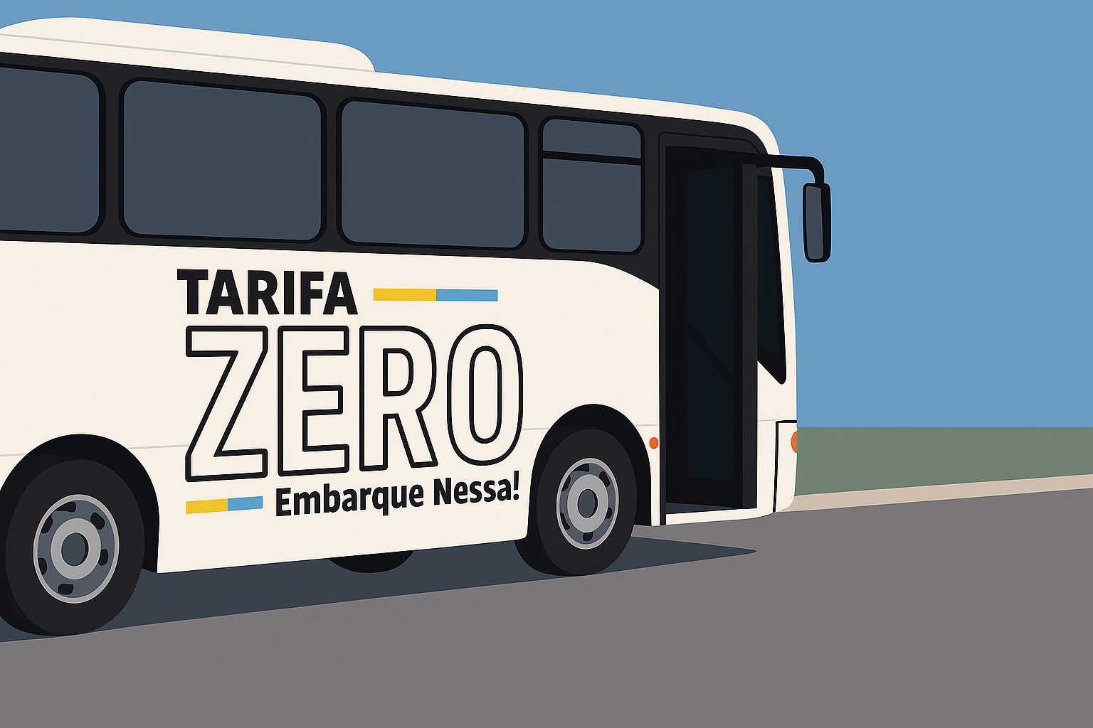 Araranguá Digital Tarifa Zero horários dos ônibus animação desenho